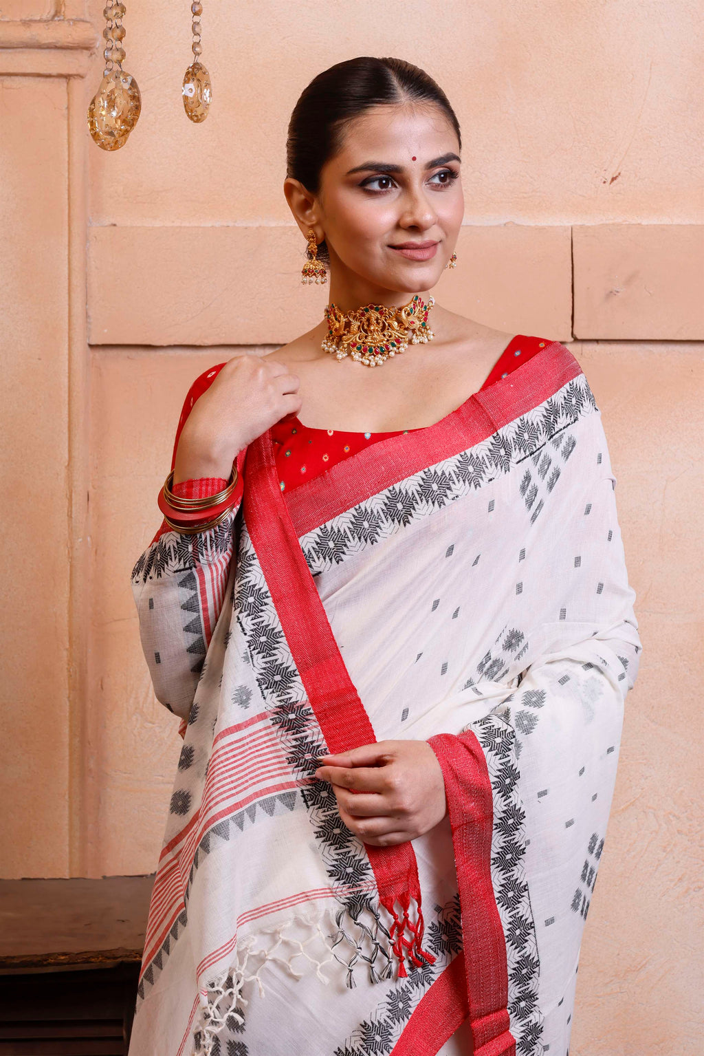 Exclusive Designer Khadi Cotton With Shartin Border