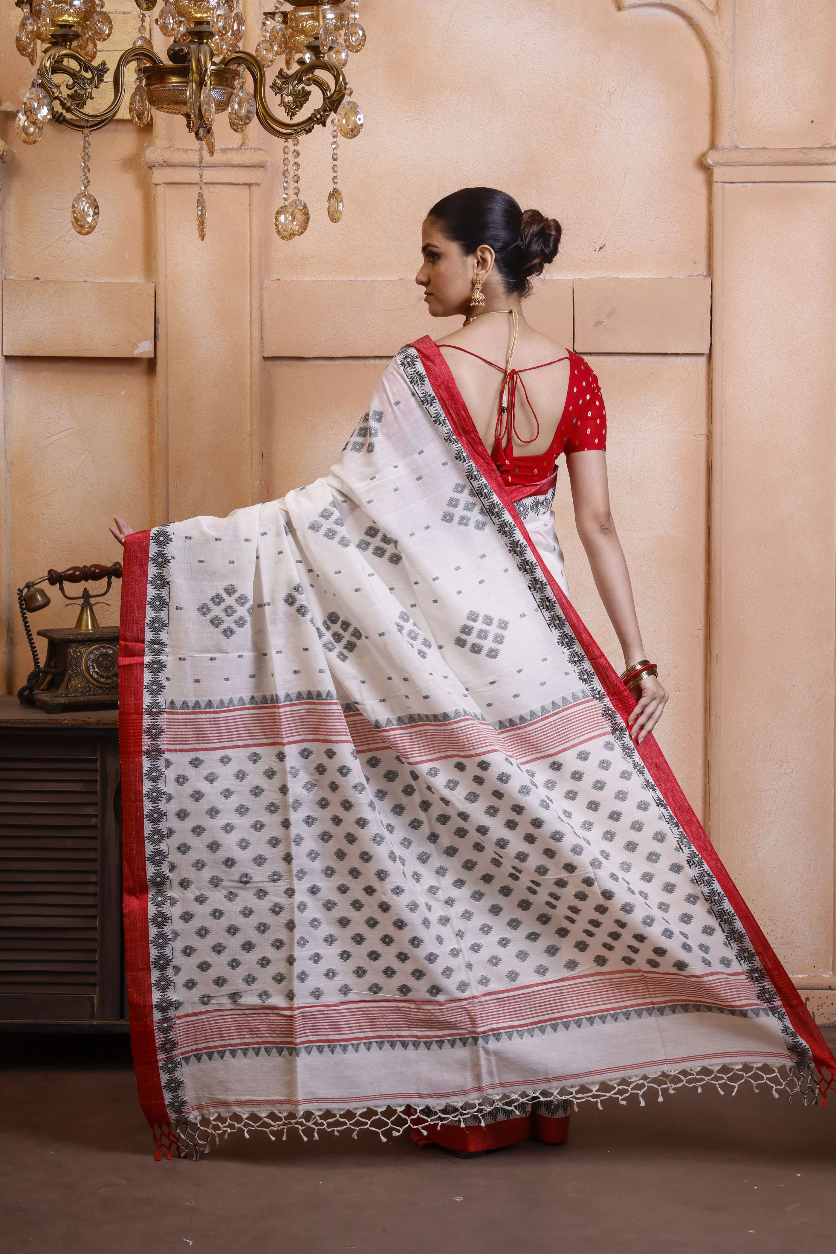 Exclusive Designer Khadi Cotton With Shartin Border
