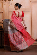 Designer Tant With Ganga Jamuna Border