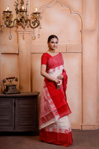 Traditional Tant Saree For Puja