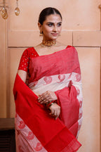 Traditional Tant Saree For Puja