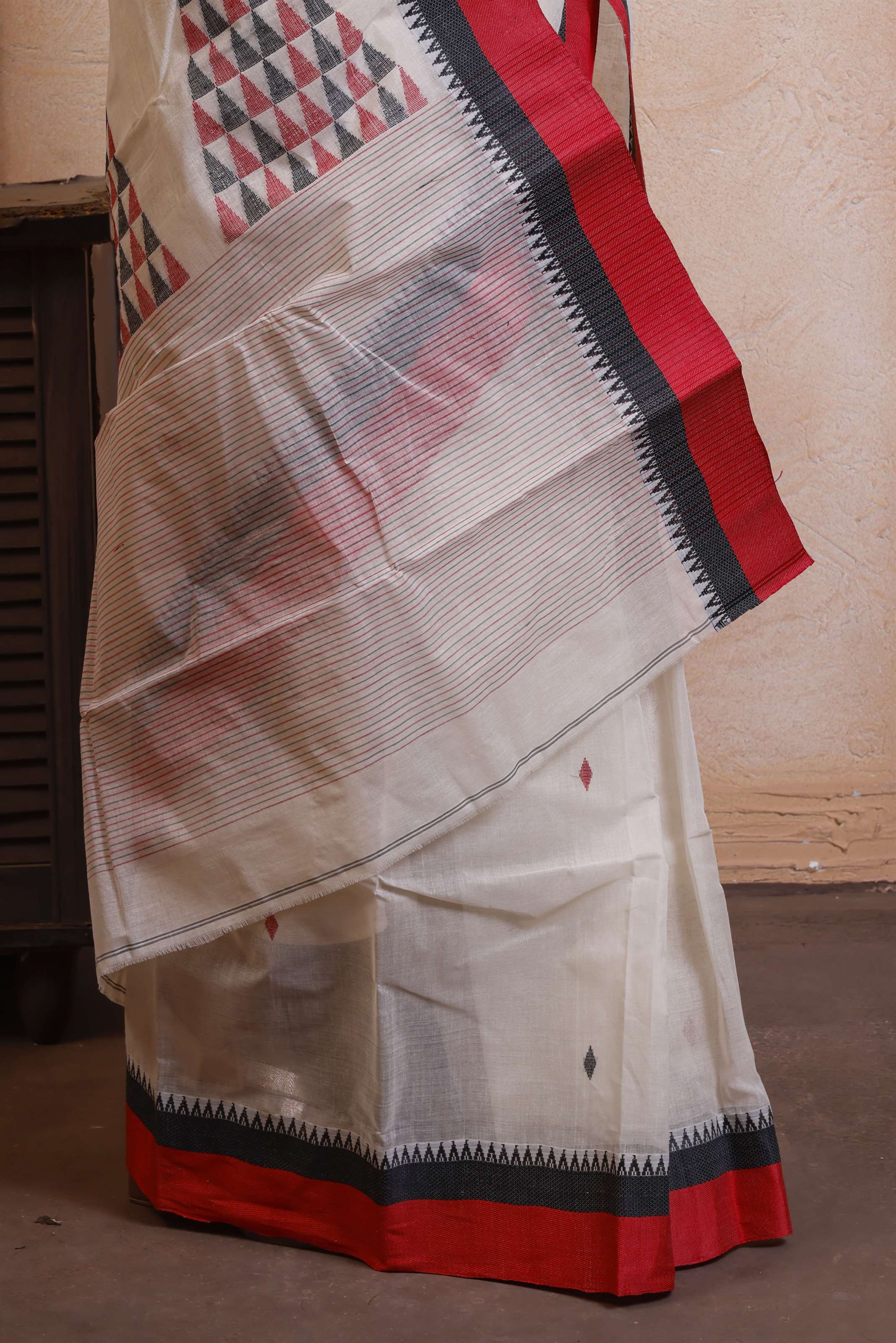 Designer Cotton Tant With Shertin Border