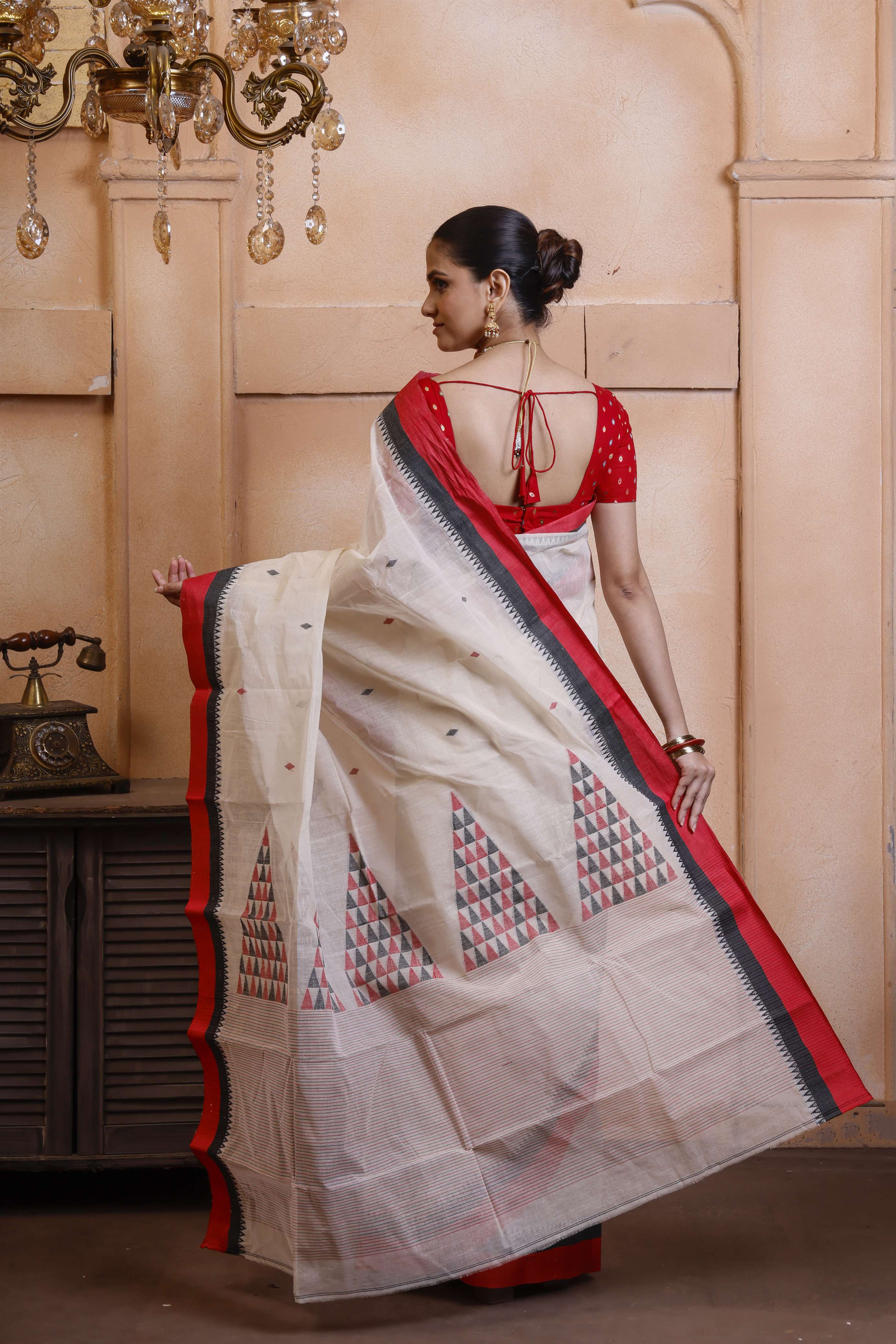 Designer Cotton Tant With Shertin Border