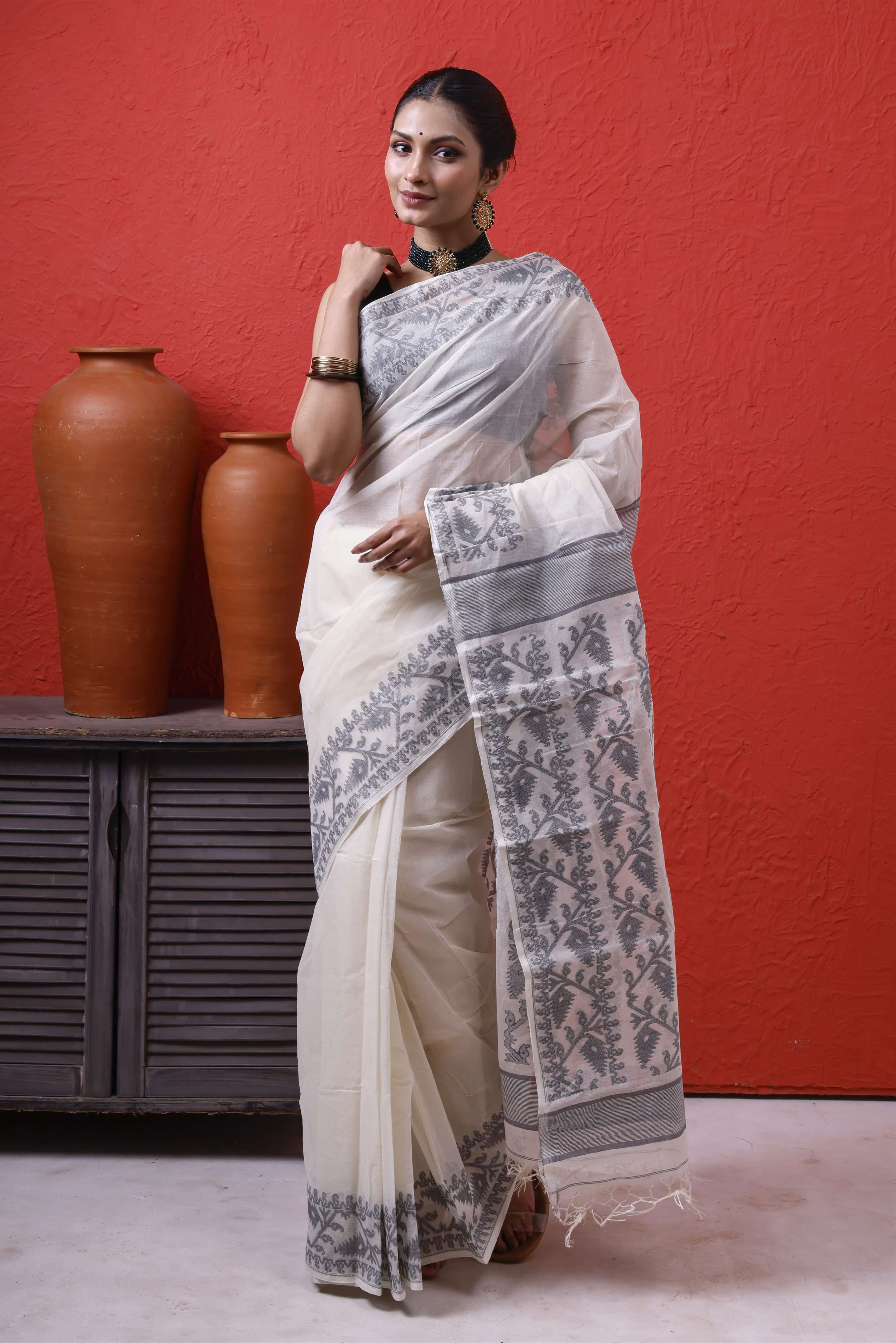 Traditional Body Plan Cotton Jamdani