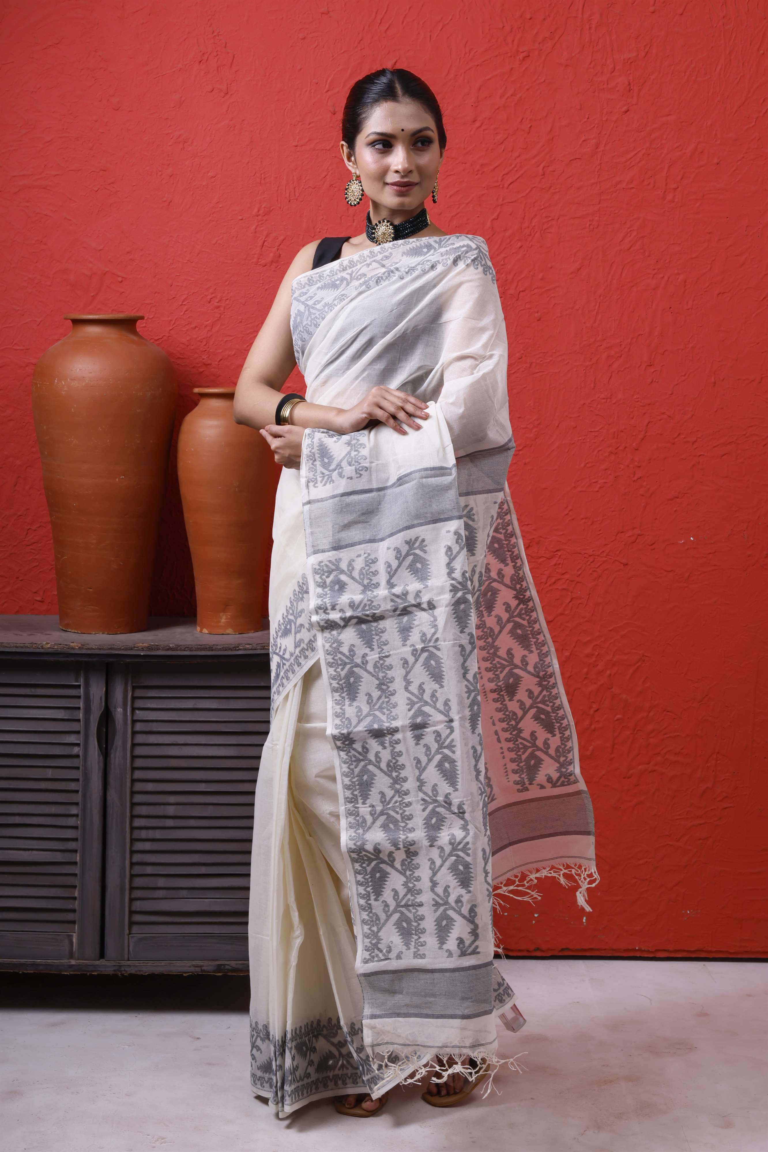 Traditional Body Plan Cotton Jamdani