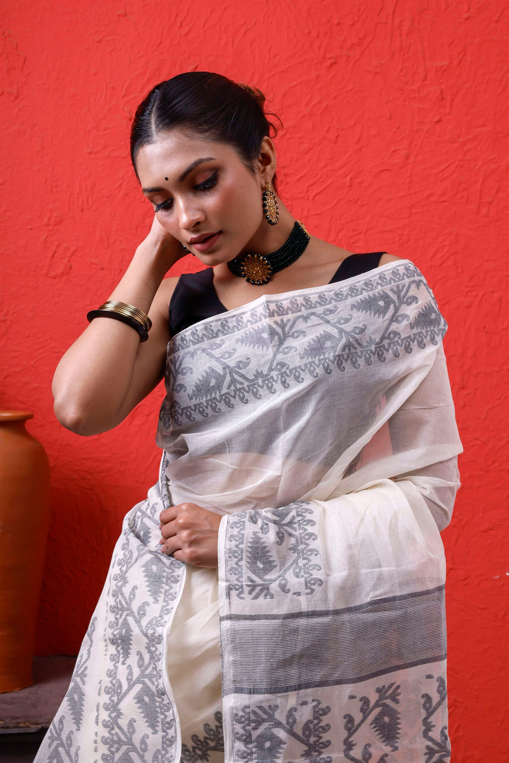 Traditional Body Plan Cotton Jamdani