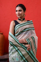 Cotton With Tassar Border