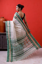 Cotton With Tassar Border