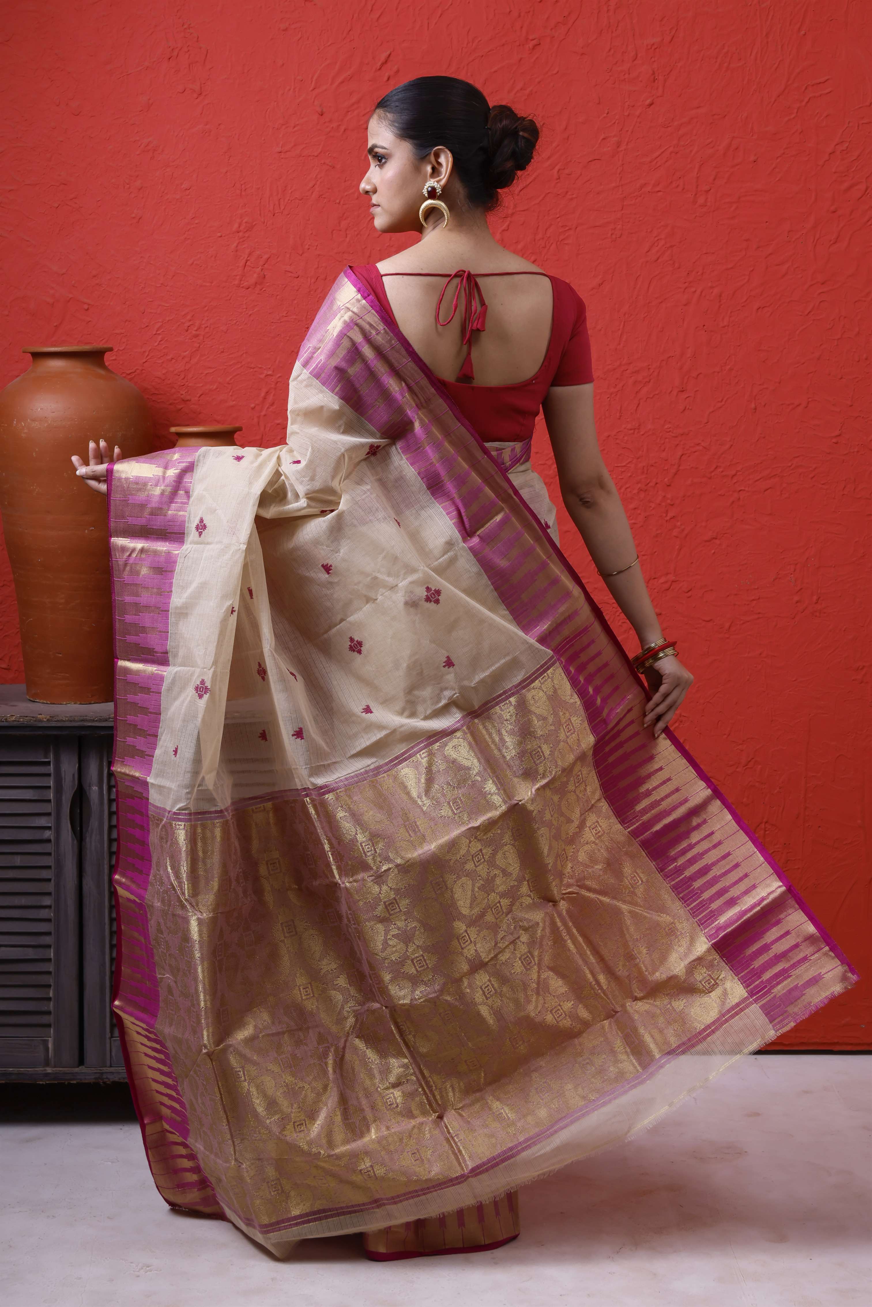 Designer Cotton Tant Benarasi With Patil Pallu