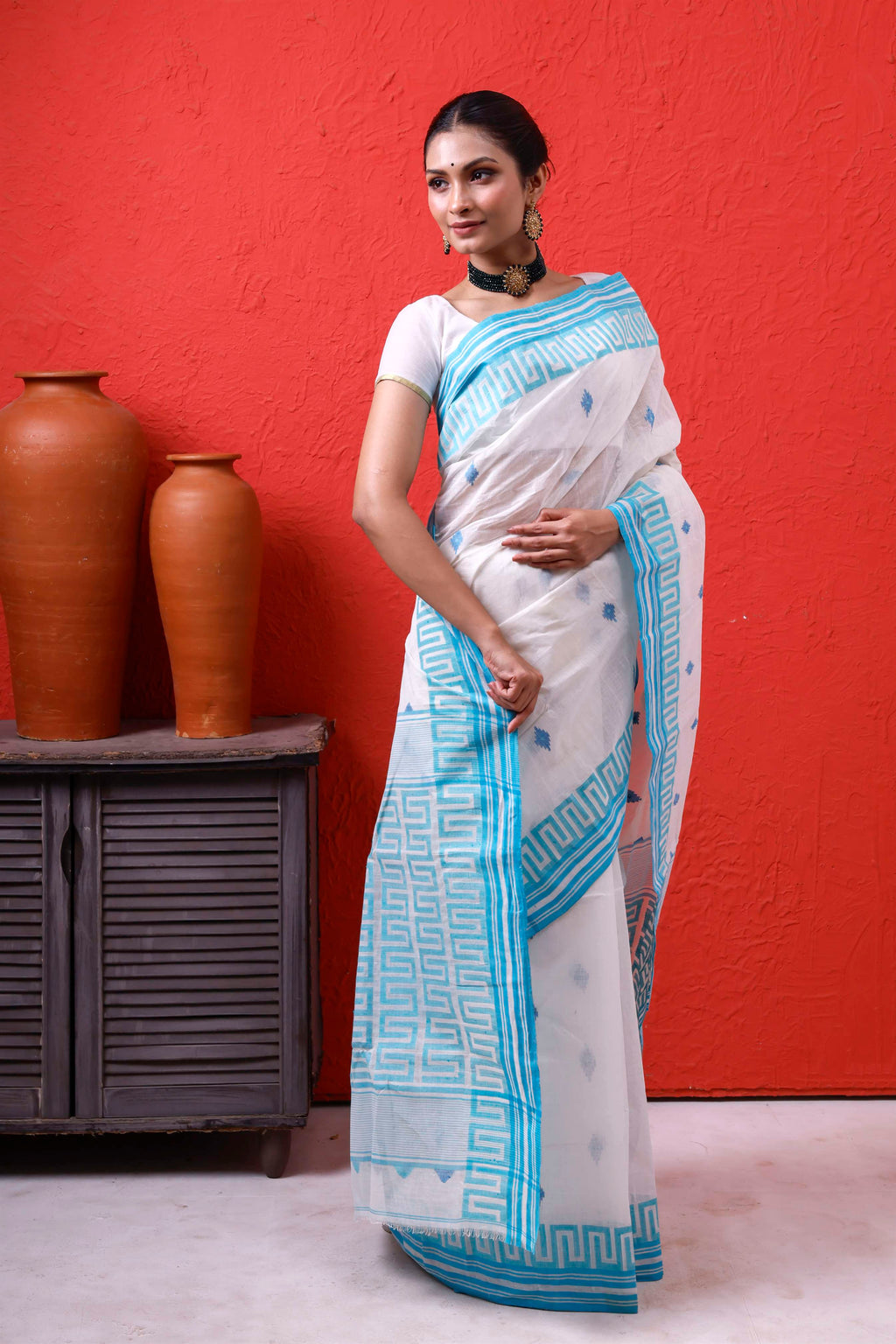 Exclusive Hand-Weaving Cotton Jamdani