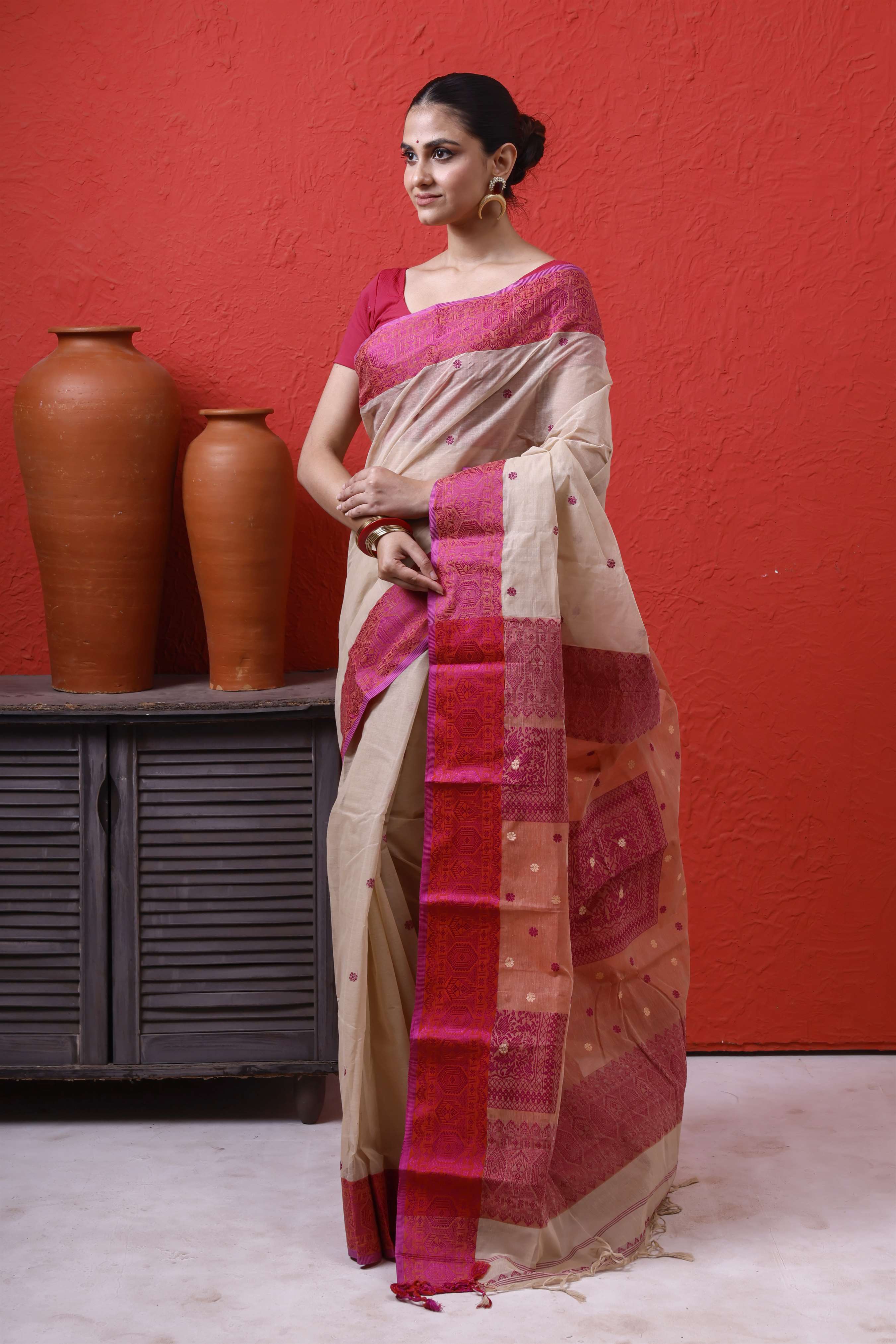 Exclusive Designer Tant Saree