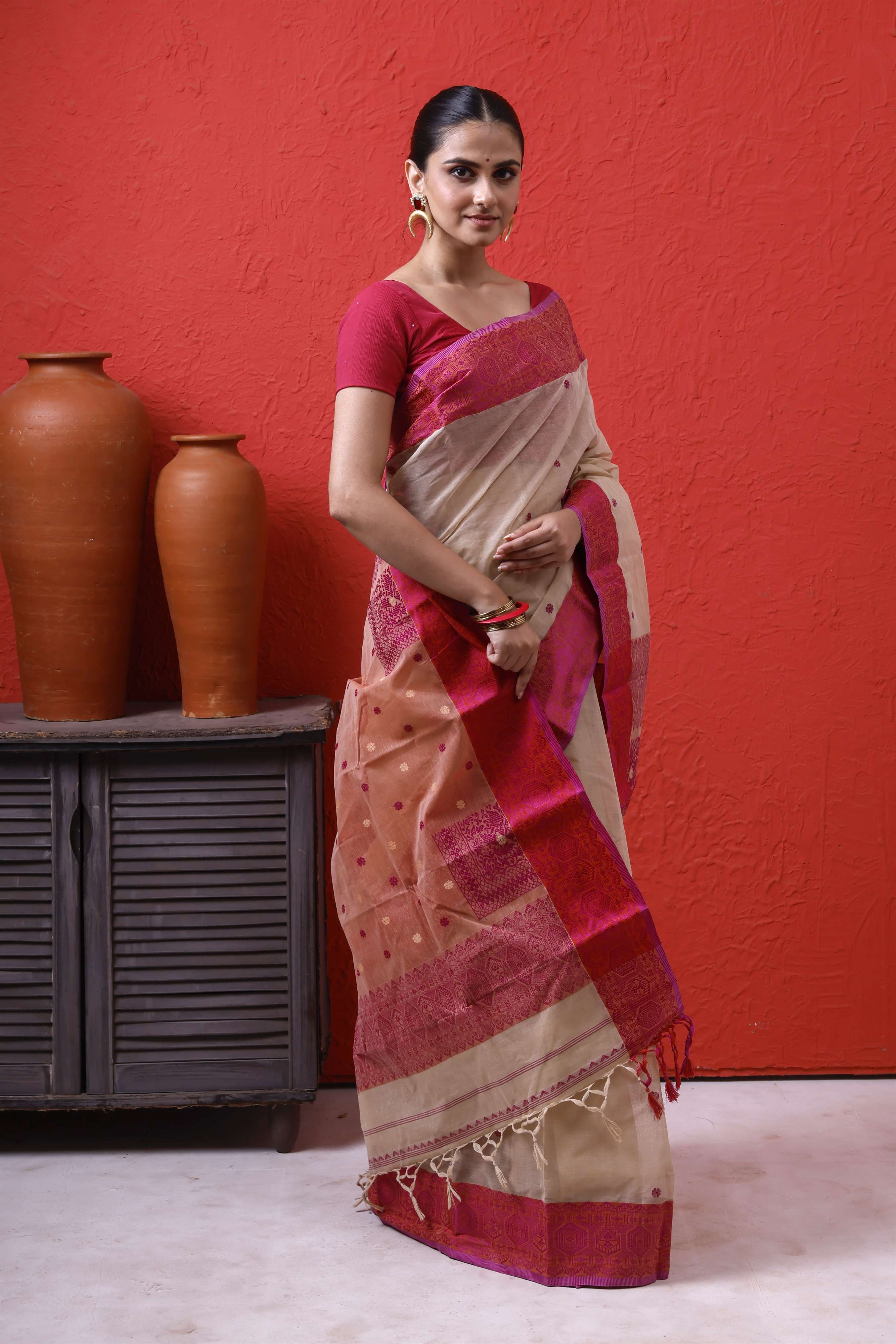 Exclusive Designer Tant Saree