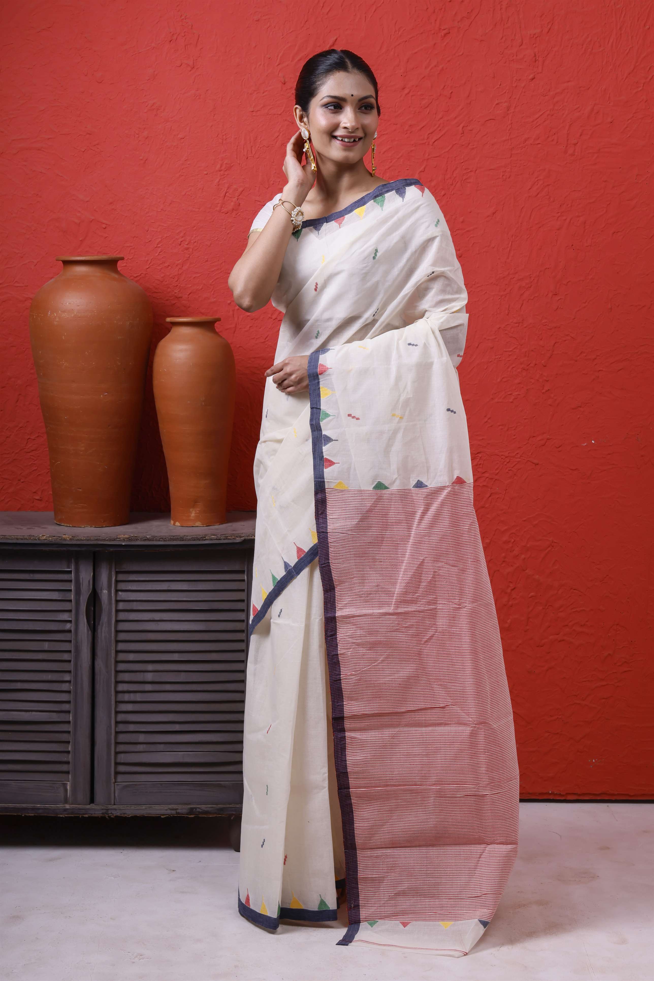 Cotton Designer Dhakai Hand Weaving