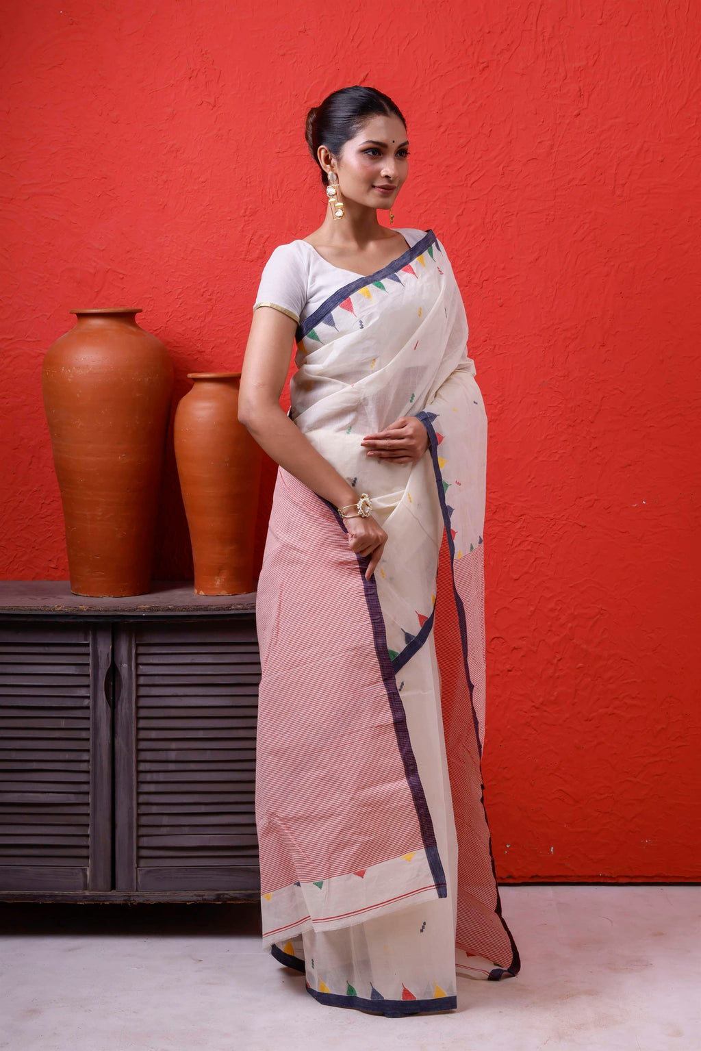 Cotton Designer Dhakai Hand Weaving
