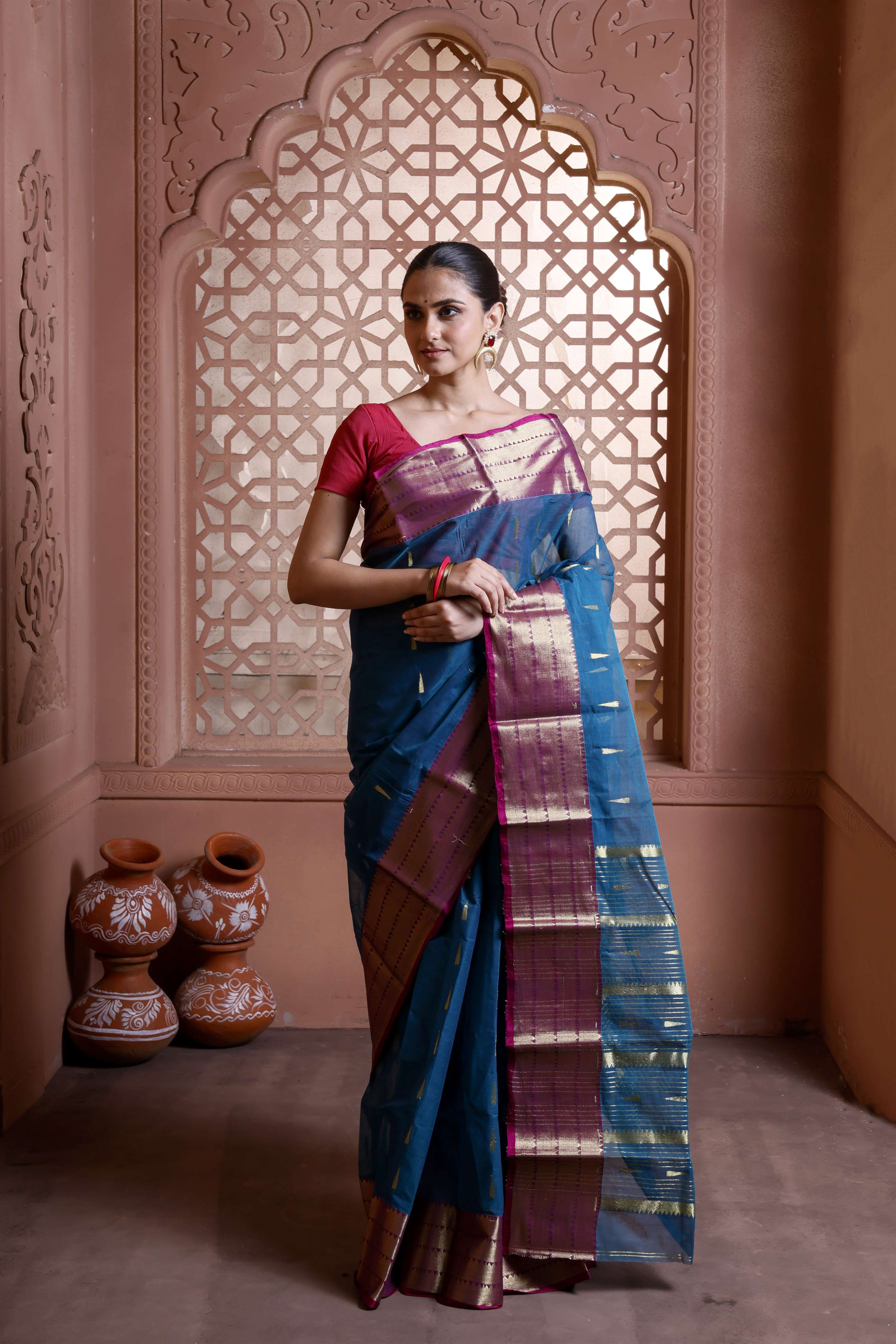 Designer Cotton Tant Benarasi Secondary image