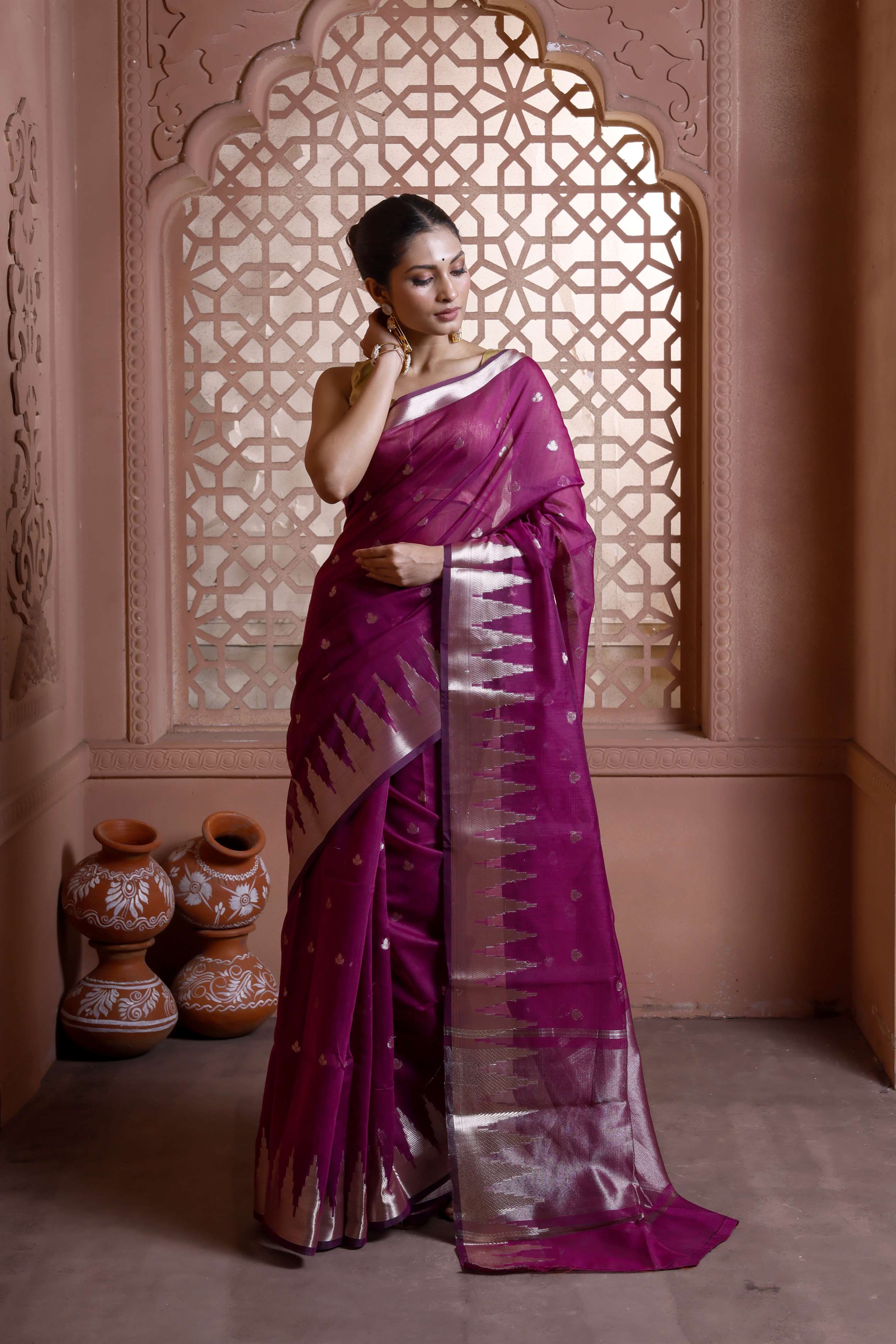 Designer Handloom Silk Secondary image