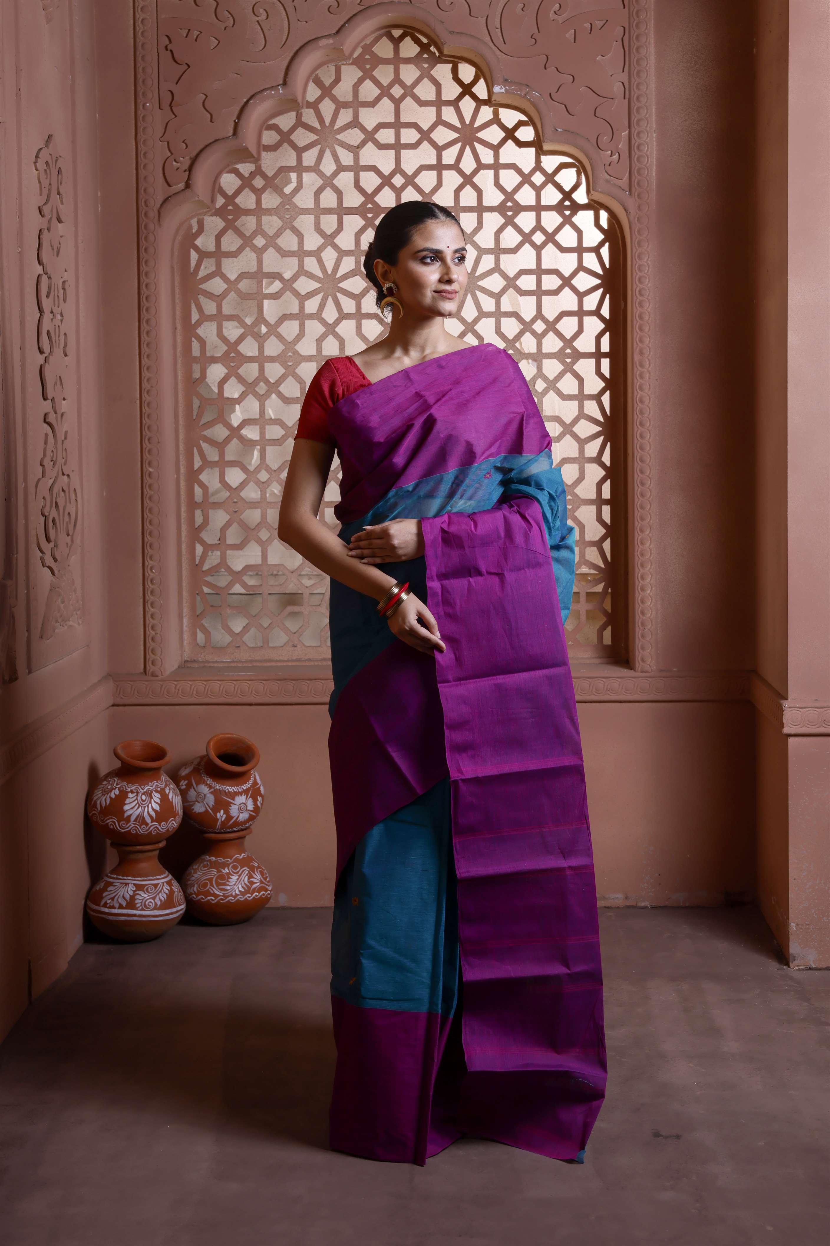 Stylish Tant Saree Secondary image