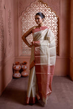 Cotton Tant Broket With Red Border