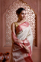 Cotton Tant Broket With Red Border