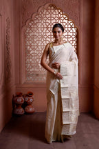 Elegant Off White Cotton Tant Banarasi
