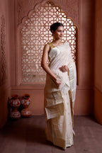 Elegant Off White Cotton Tant Banarasi