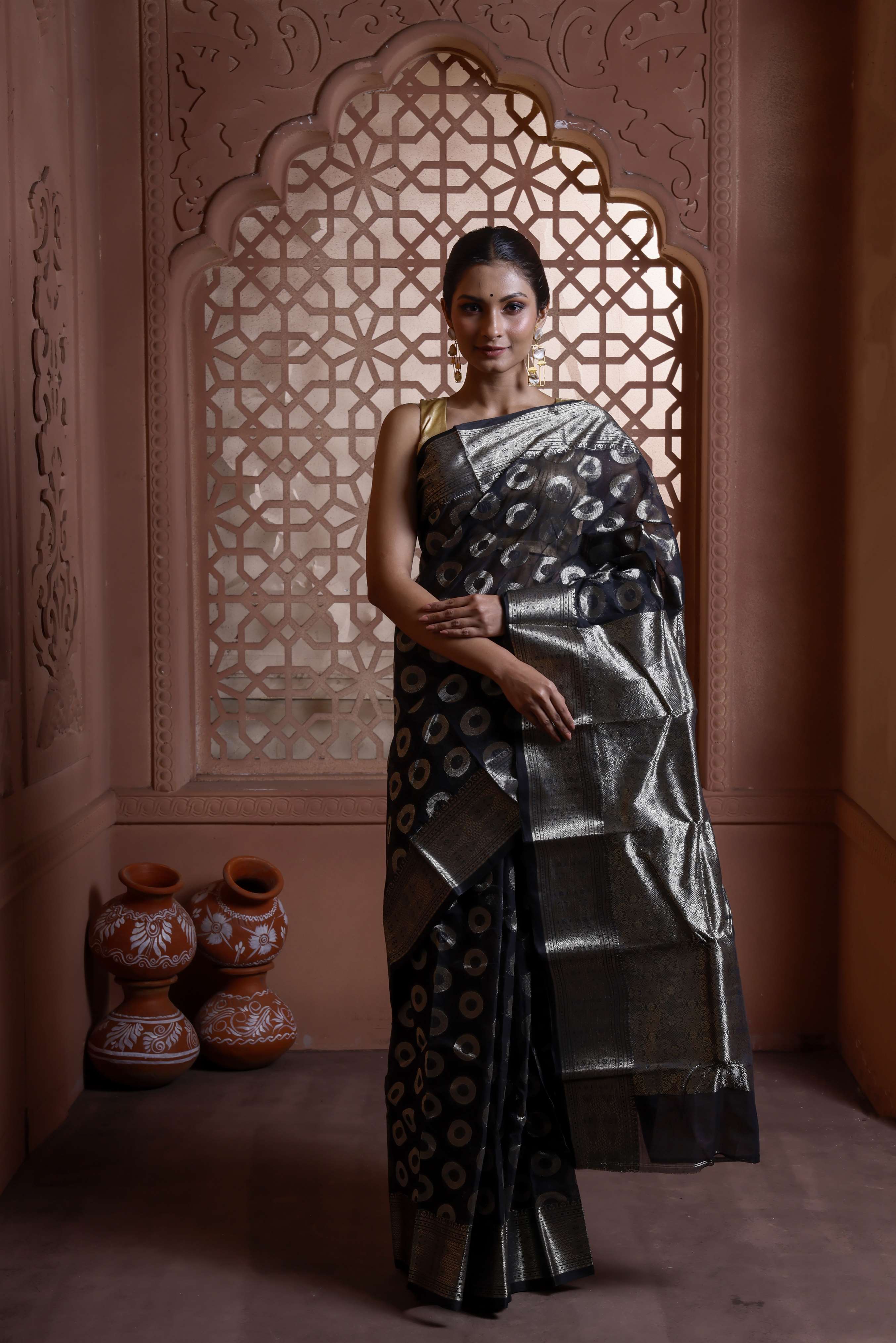 Designer All Over Cotton Tant Banarasi Main image