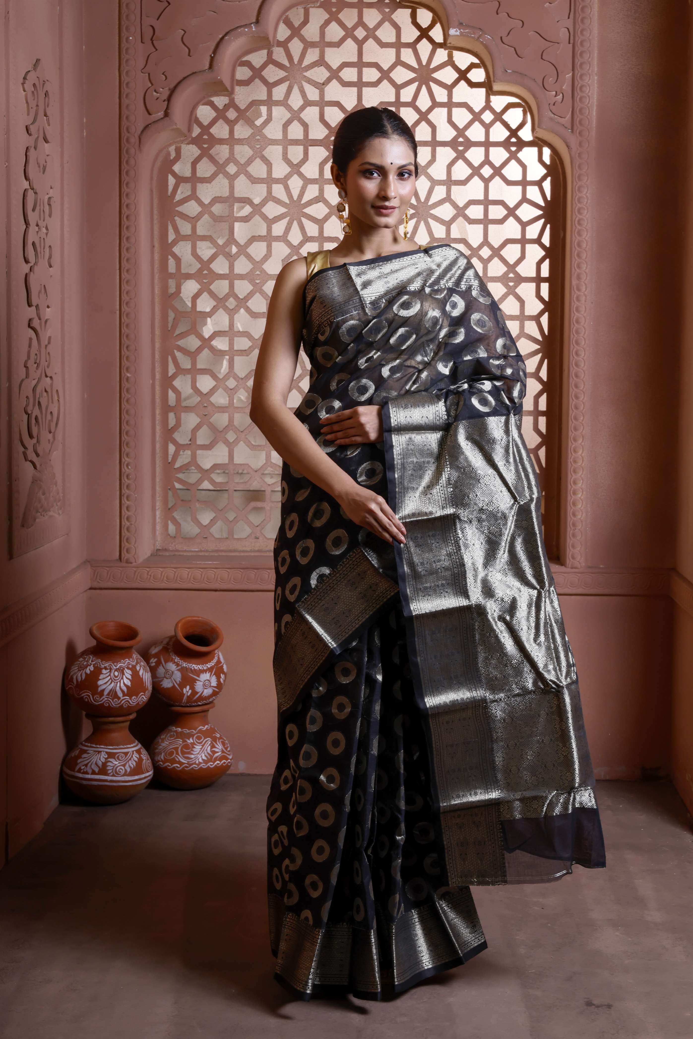 Designer All Over Cotton Tant Banarasi