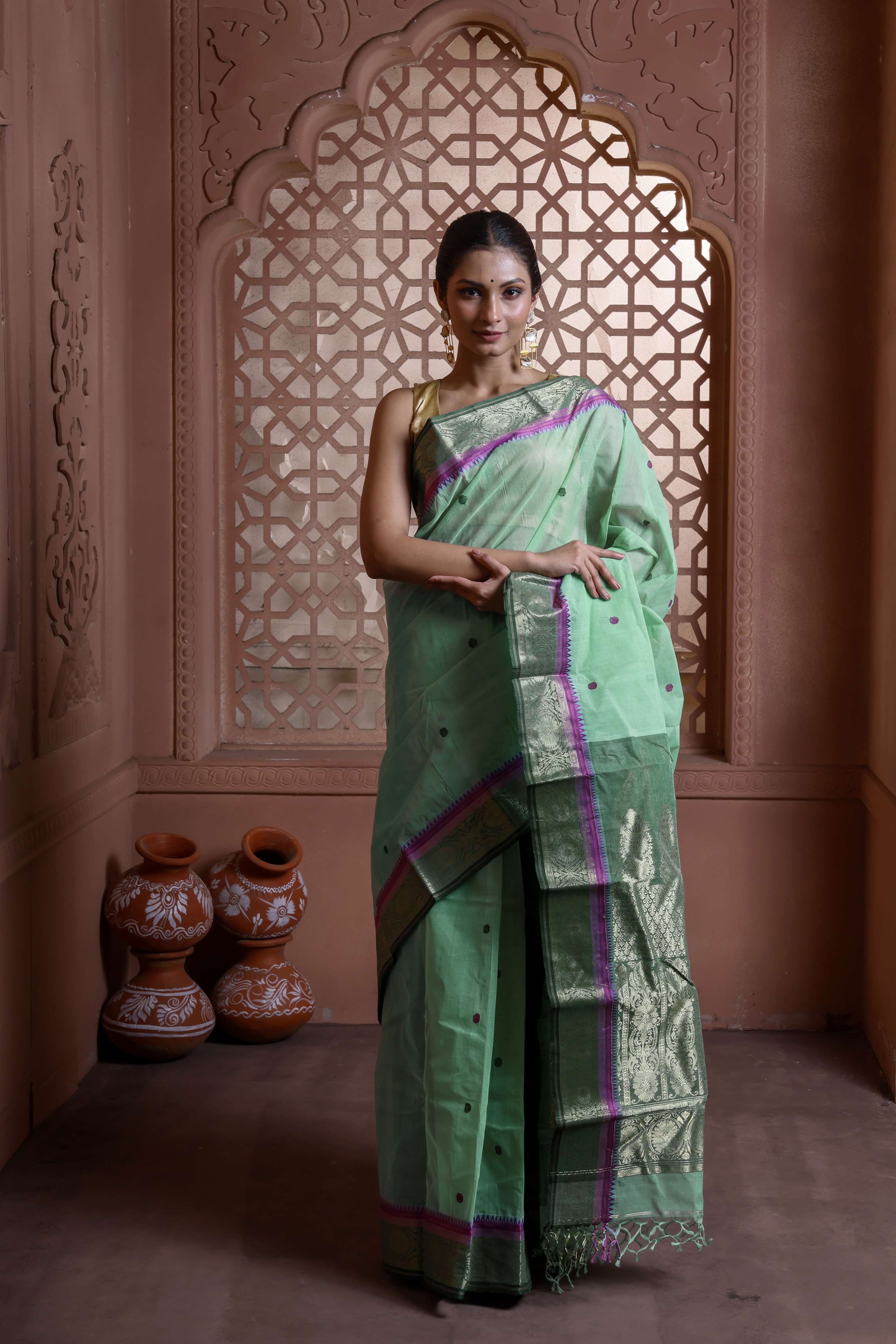 Designer Cotton Tant Banarasi Main image