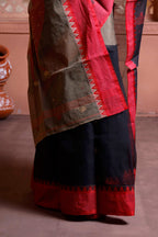 Half half cotton designer with beautiful pallu