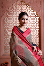 Half half cotton designer with beautiful pallu
