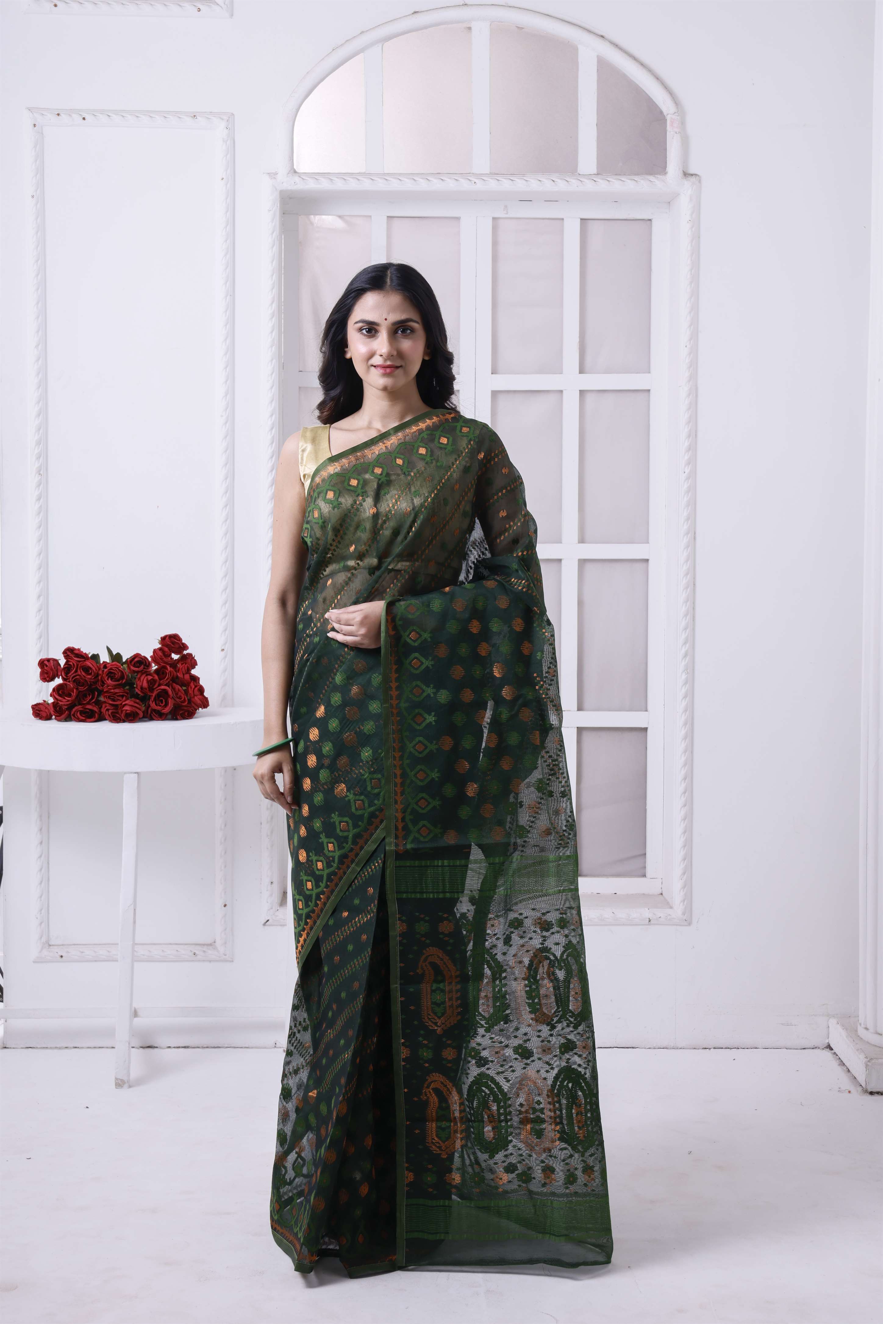 Exclusive Designer Resham Jamdani Main image