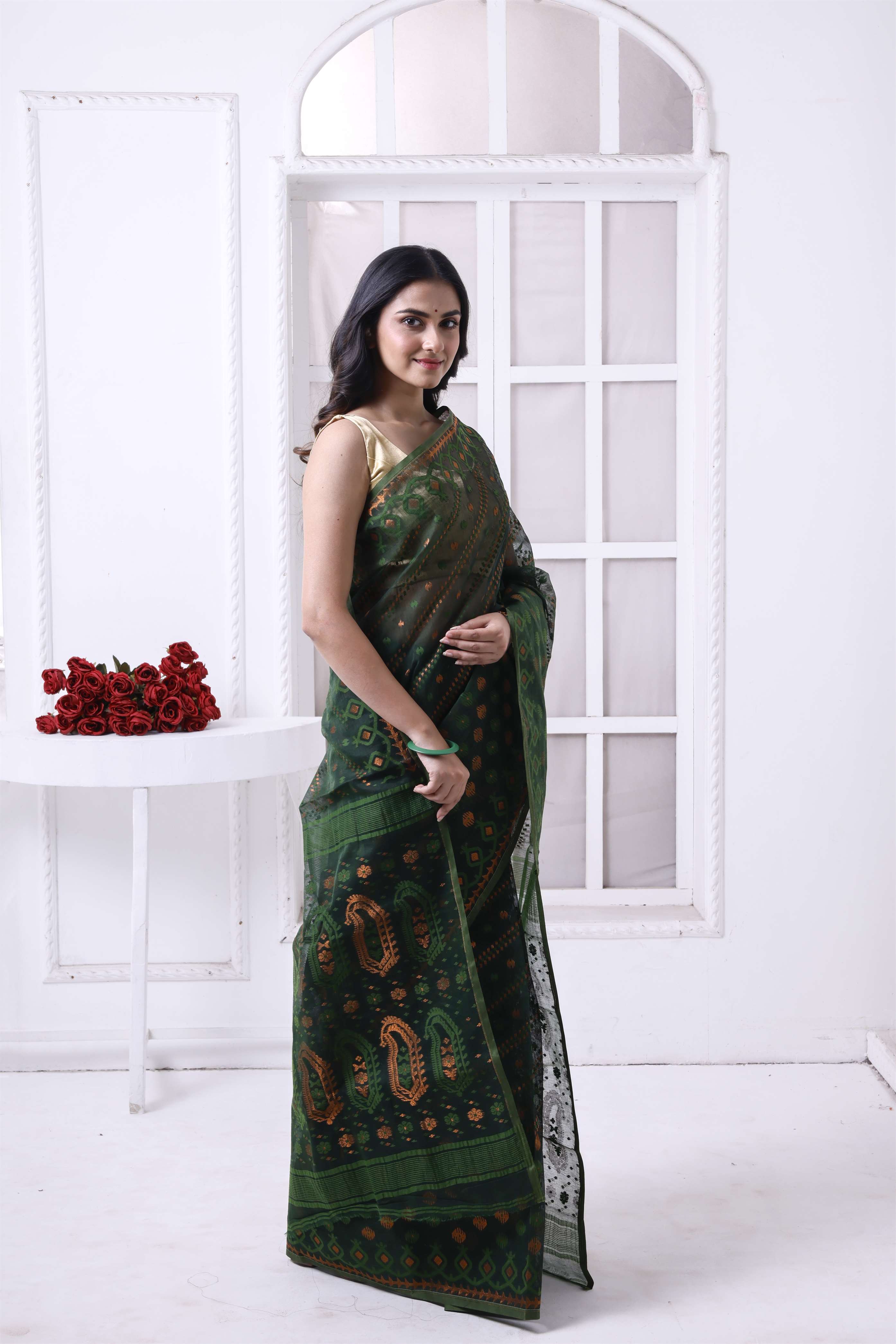 Exclusive Designer Resham Jamdani