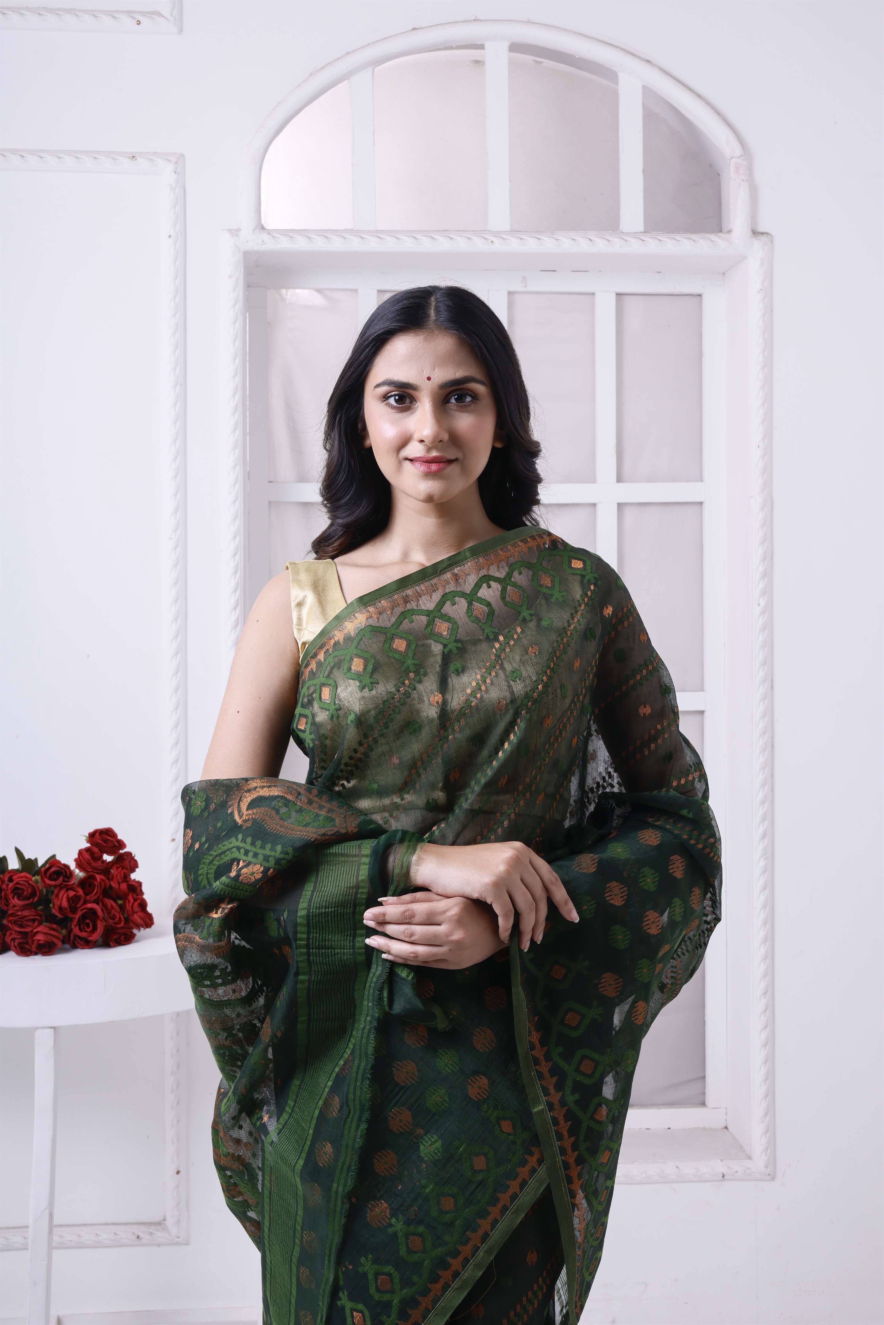 Exclusive Designer Resham Jamdani
