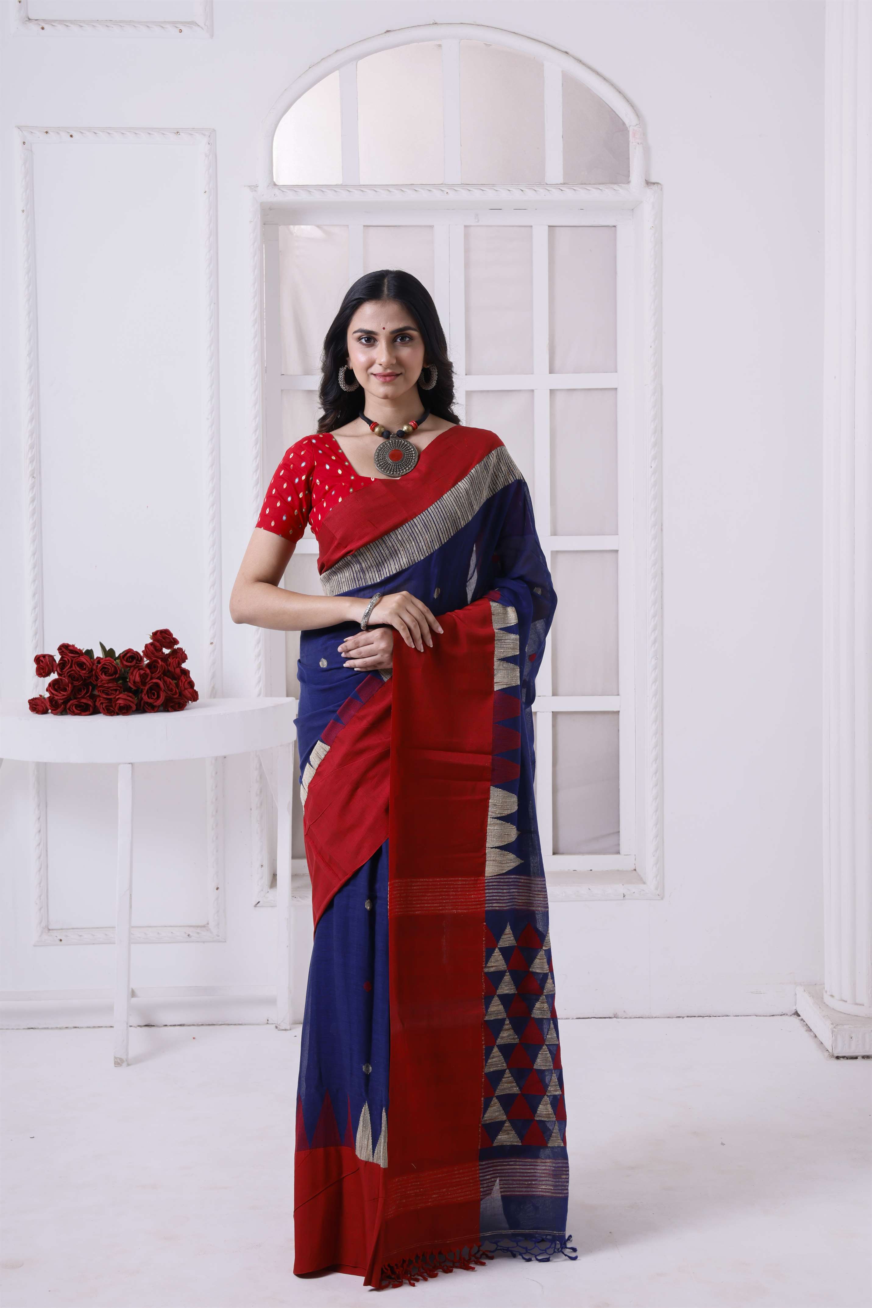 Designer Khadi Cotton Border With Jute Work Main image