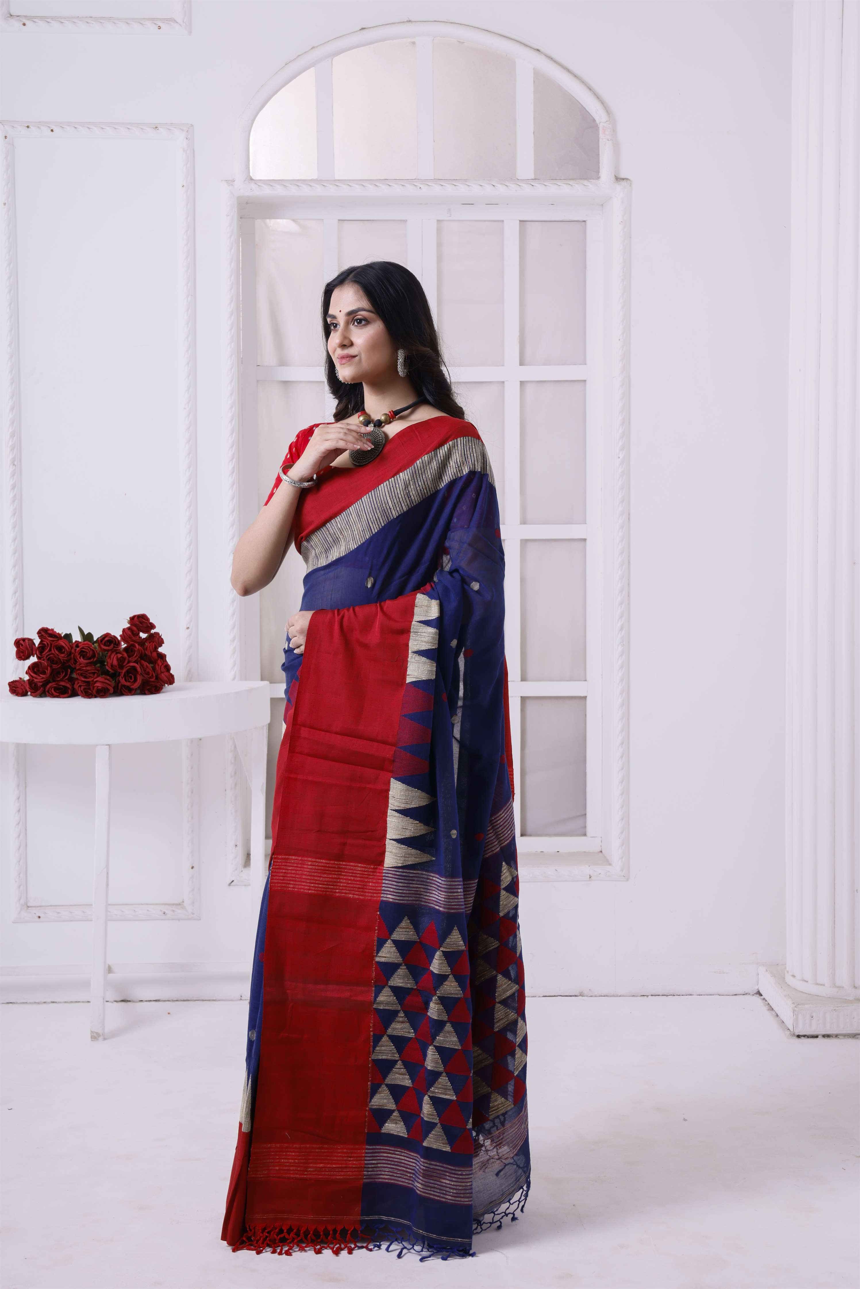 Designer Khadi Cotton Border With Jute Work Secondary image