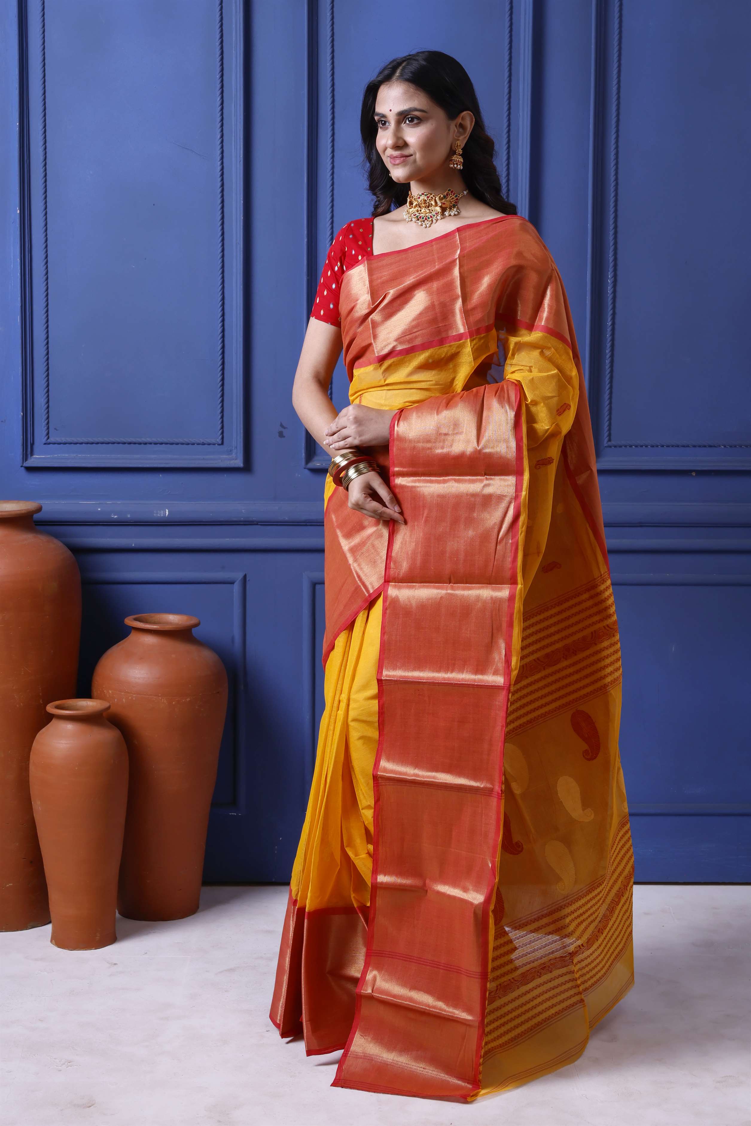 Designer Tant With Jari Border