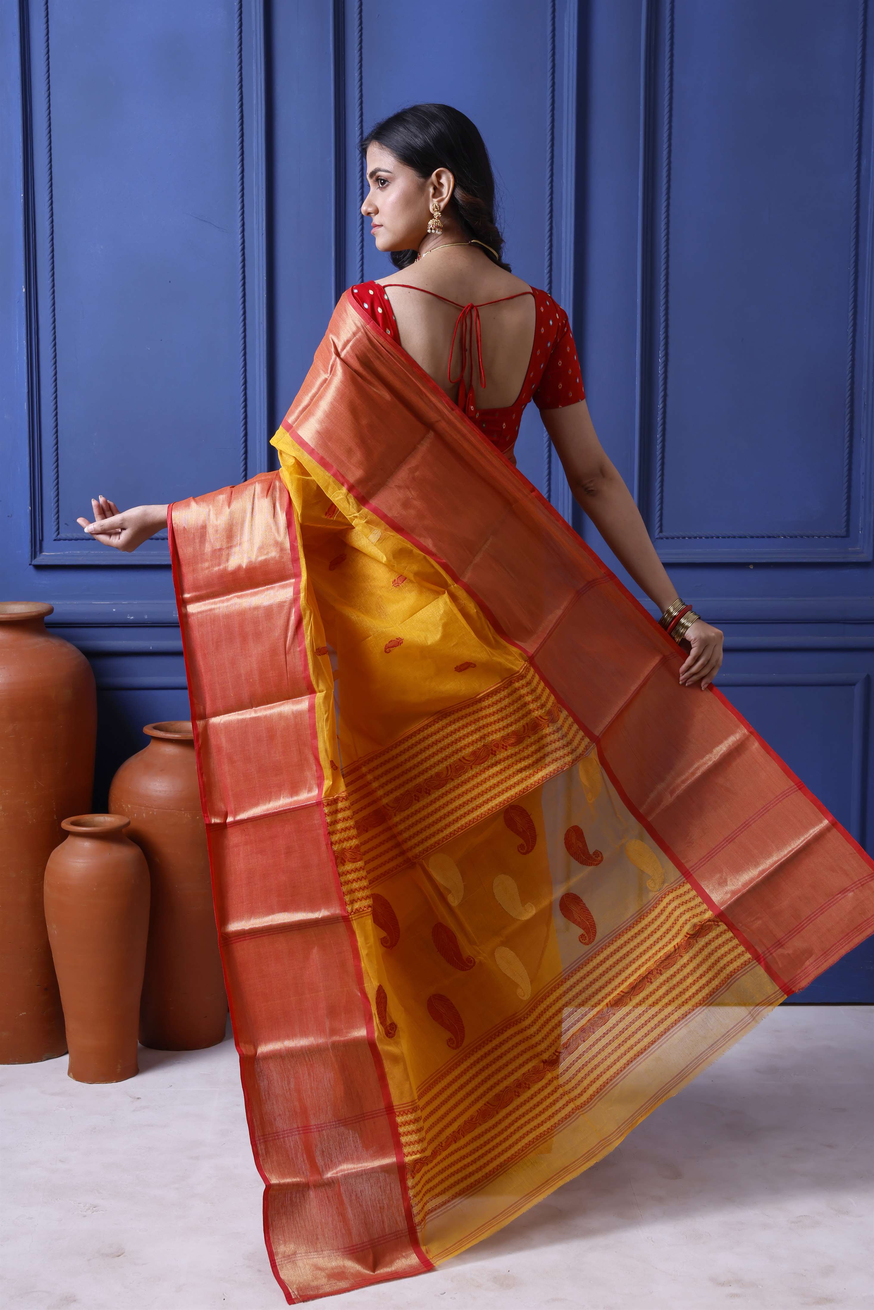 Designer Tant With Jari Border