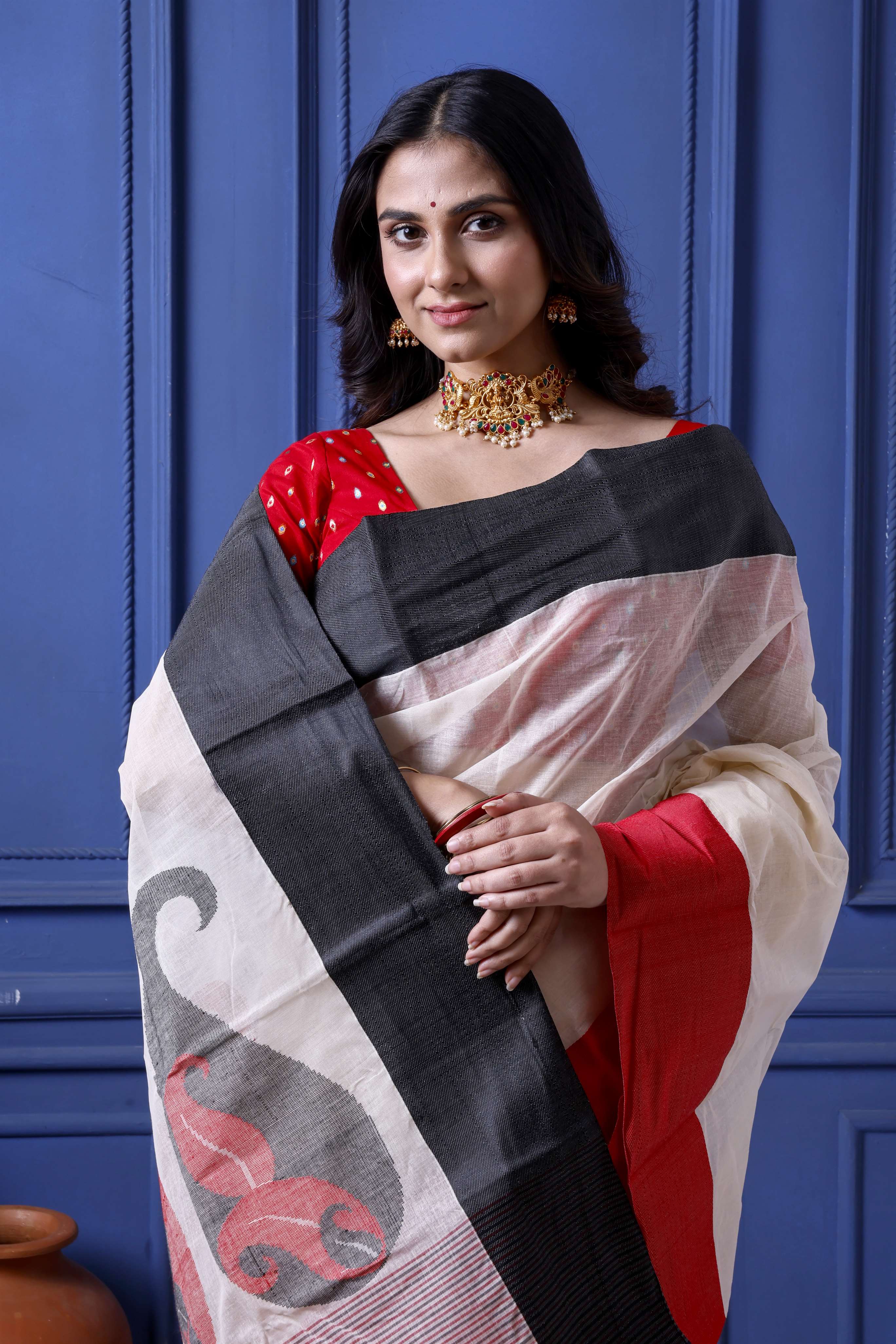 Exclusive Stylish Cotton Ganga Jamuna Border