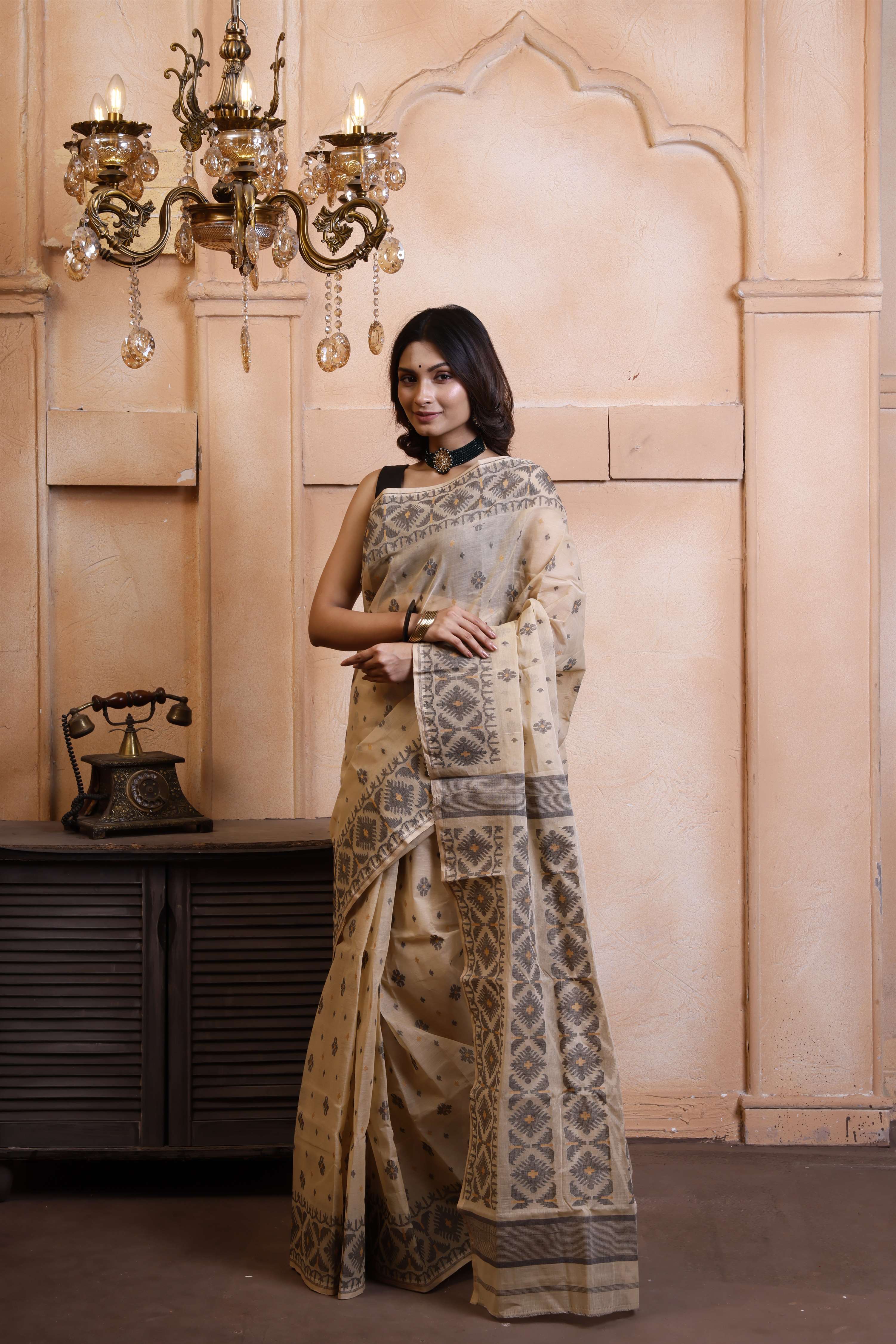 Traditional Cotton Jamdani Secondary image