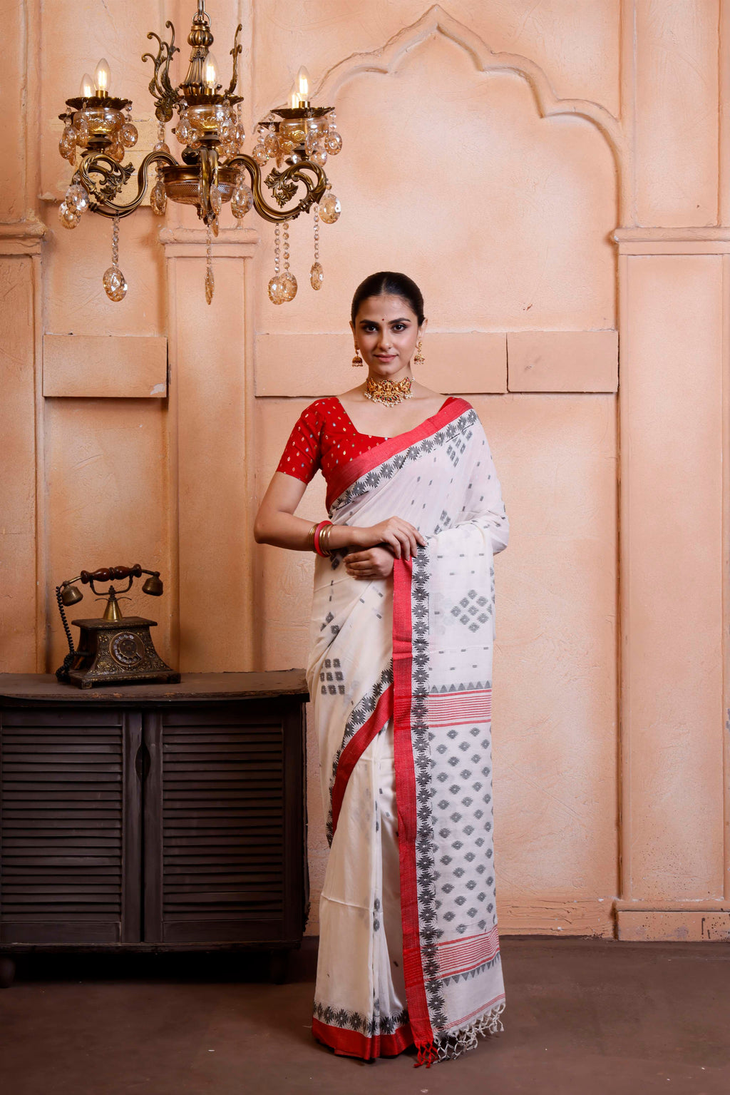 Exclusive Designer Khadi Cotton With Shartin Border