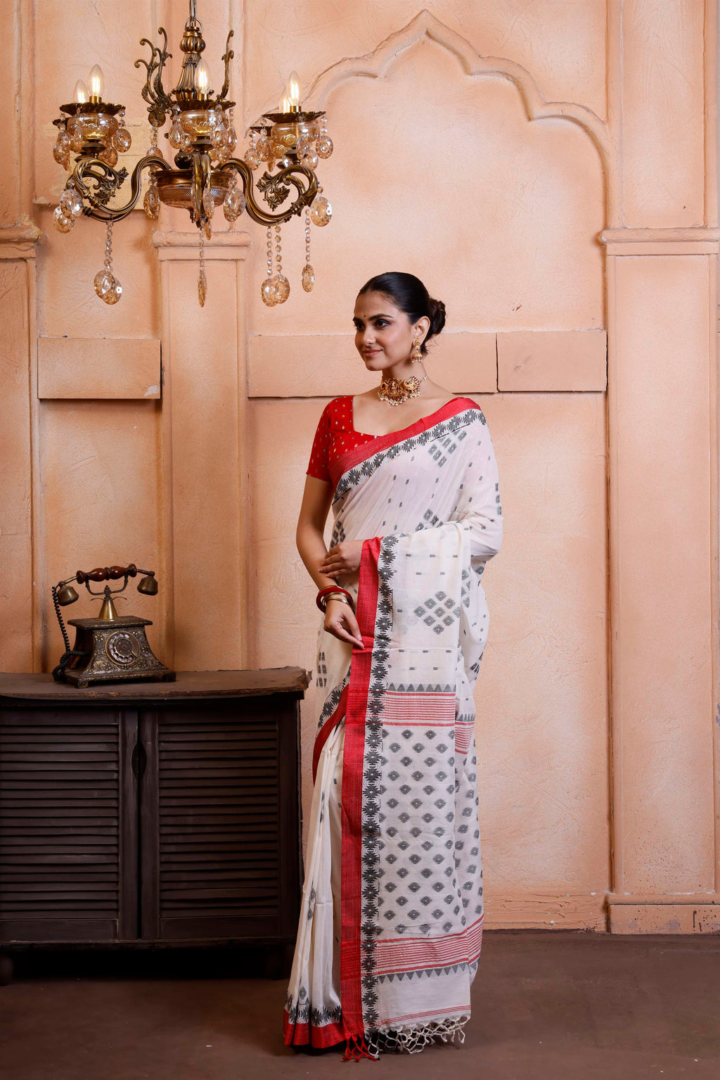 Exclusive Designer Khadi Cotton With Shartin Border